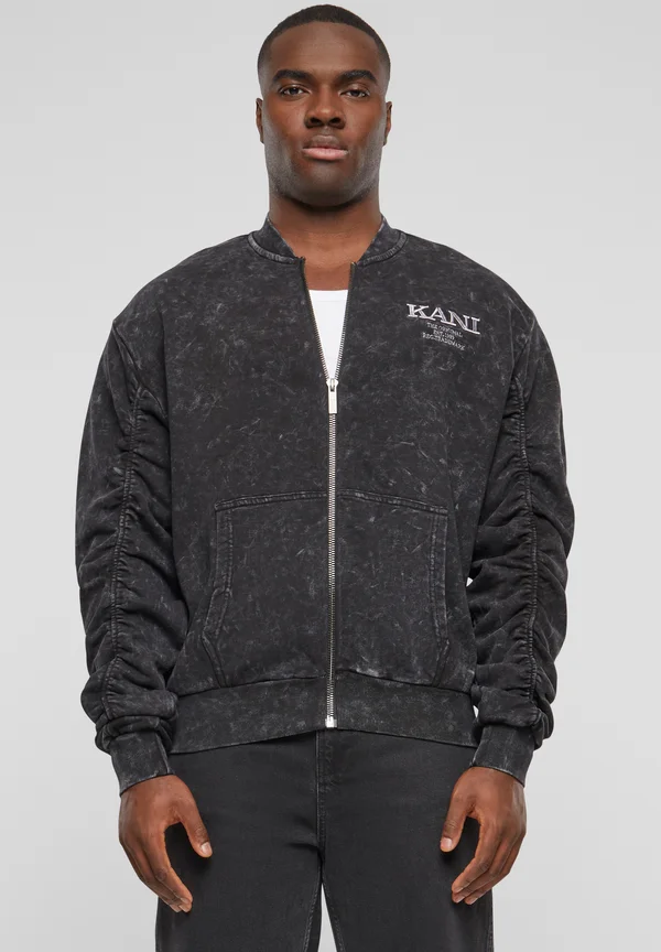 CHEST RETRO WASHED - Sweatjacke - black