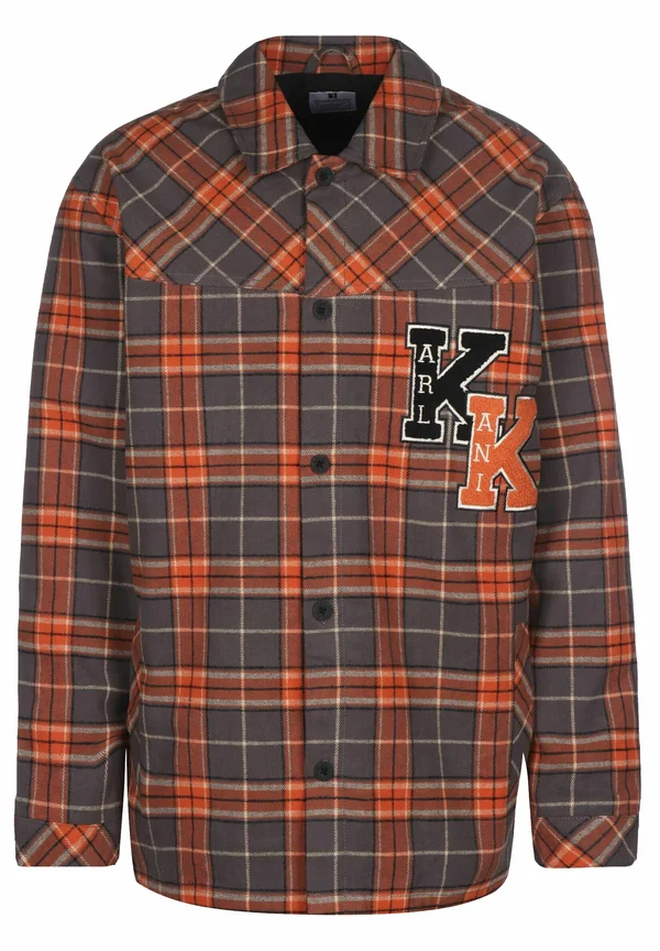 CHEST SIGNATURE HEAVY FLANNEL - Hemd - cognac anthracite