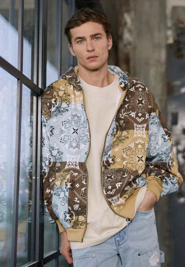CHEST SIGNATURE OS PAISLEY FULL ZIP - Sweatjacke - sand multicolor