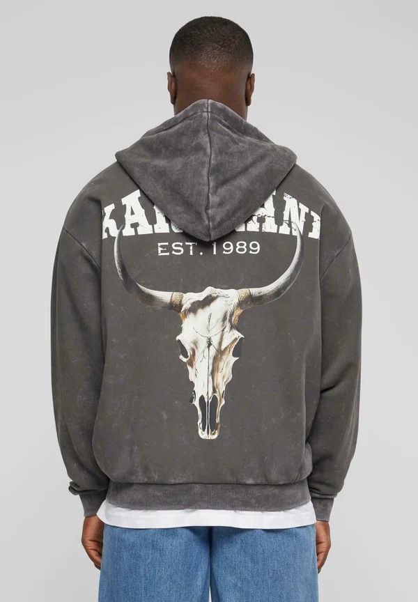 CHEST SIGNATURE OS WASHED HEAVY SKULL  - Sweatjacke - anthracite