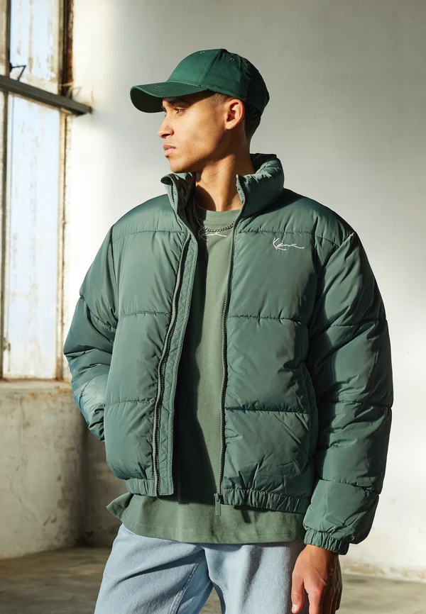 CHEST SIGNATURE PUFFER - Winterjacke - dusty green