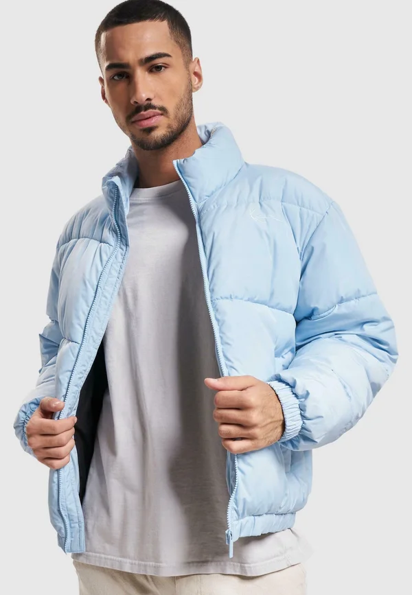 CHEST SIGNATURE PUFFER - Winterjacke - light blue