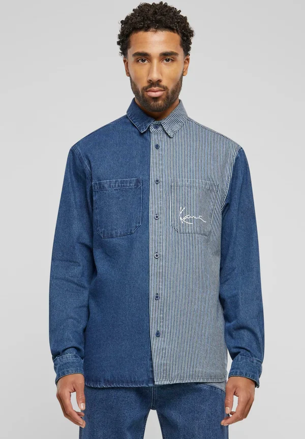 CHEST SIGNATURE STRIPE BLOCK - Hemd - blue white