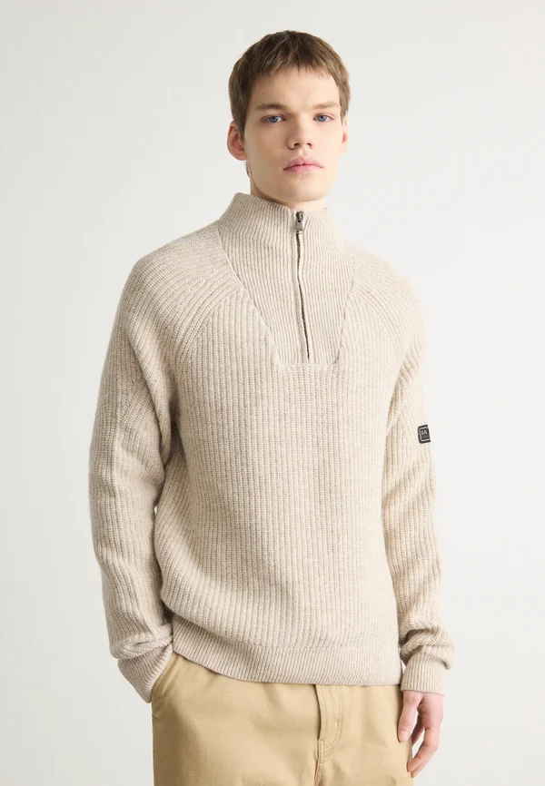 CHESTER FUNNEL JUMPER - Strickpullover - whisper white