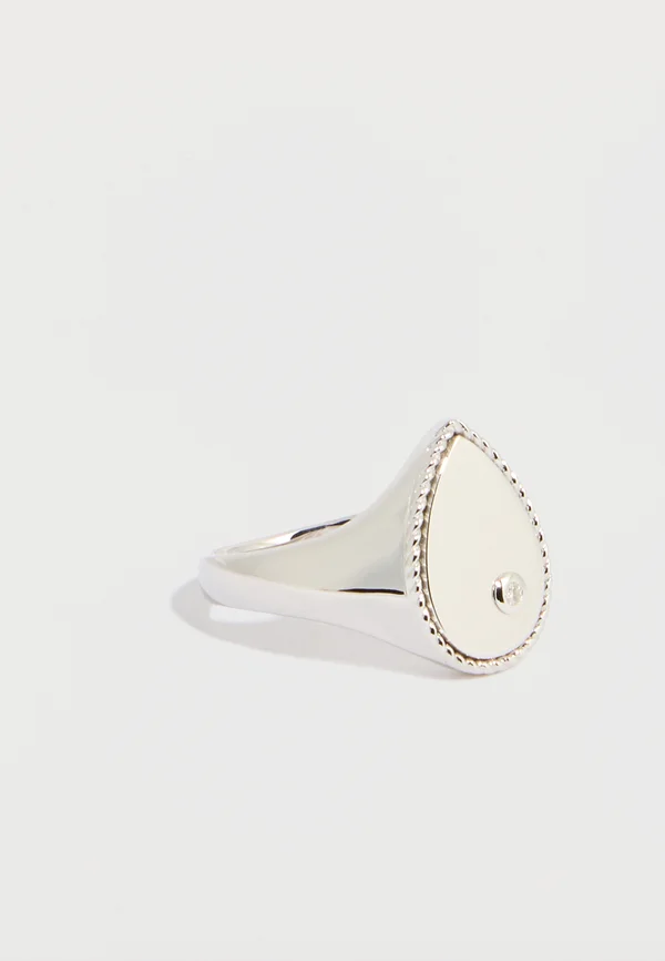 CHEVALIERE UNISEX - Ring - white gold-coloured