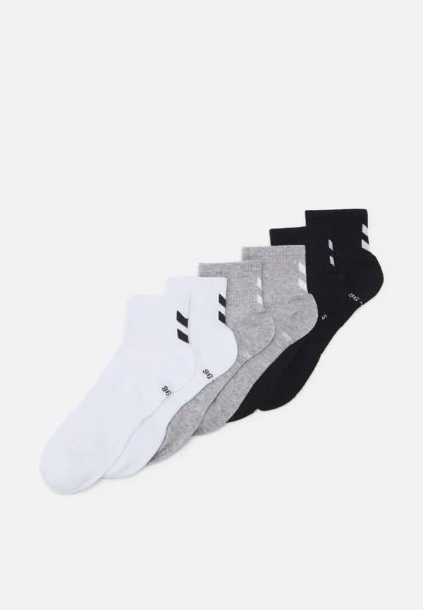 CHEVRON 6 PACK MID CUT  - Sportsocken - white/black/grey melange