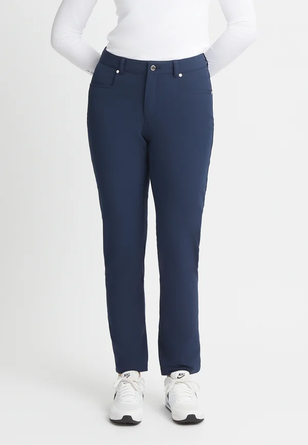 CHIE BRUSHED 32 - Stoffhose - navy