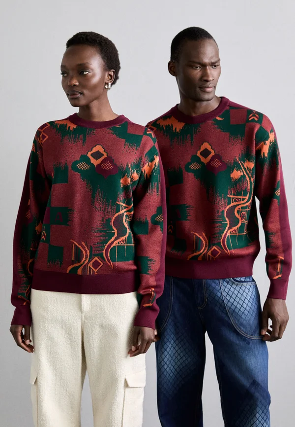 CHINYE CREW UNISEX - Strickpullover - burgundy