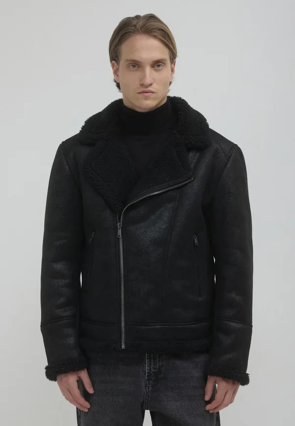 CHIODO IMBOTTITO - Kunstlederjacke - nero