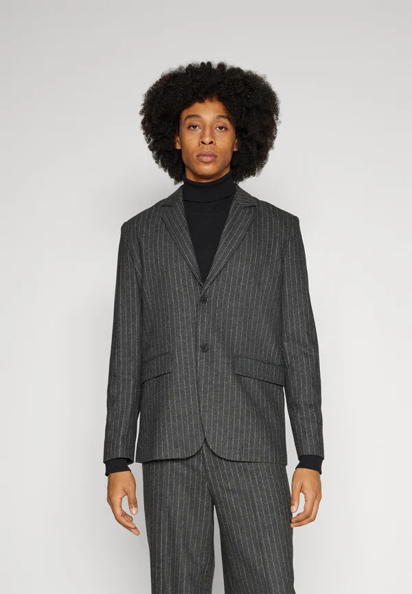 CHO JACKET  - Sakko - dark grey pinstripe