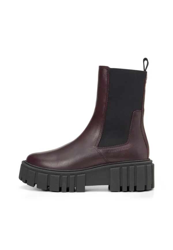 CHRISTEL - Plateaustiefelette - dark aubergine red