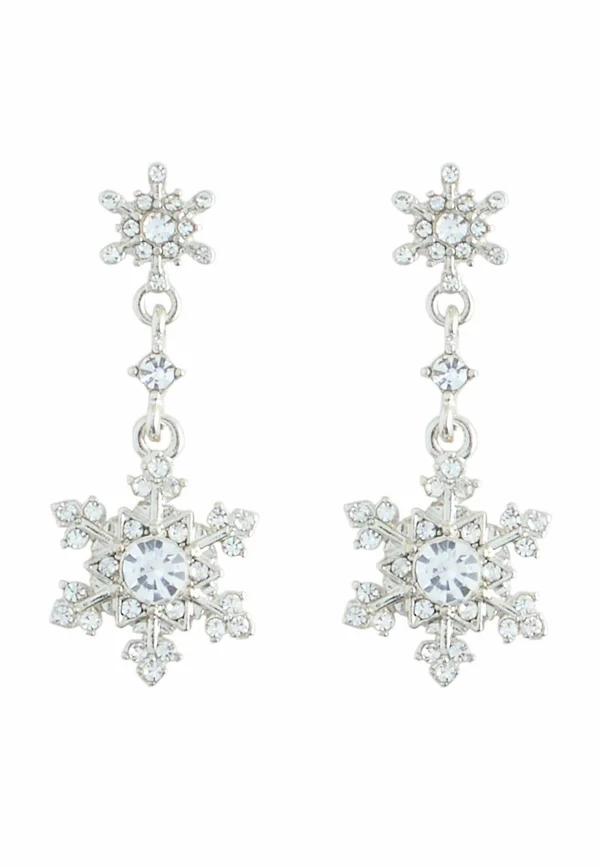CHRISTMAS SNOWFLAKE DROP  - Ohrringe - silver tone