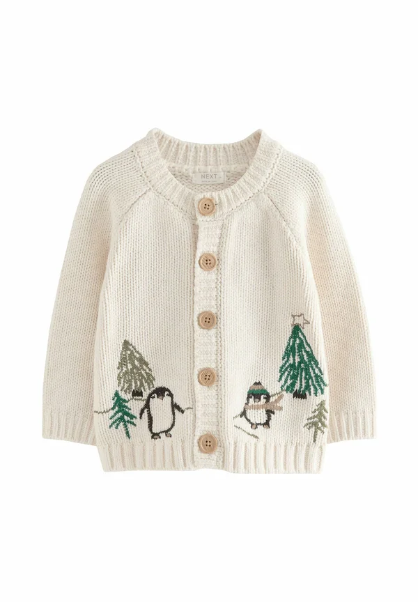 CHRISTMAS - Strickjacke - cream penguin