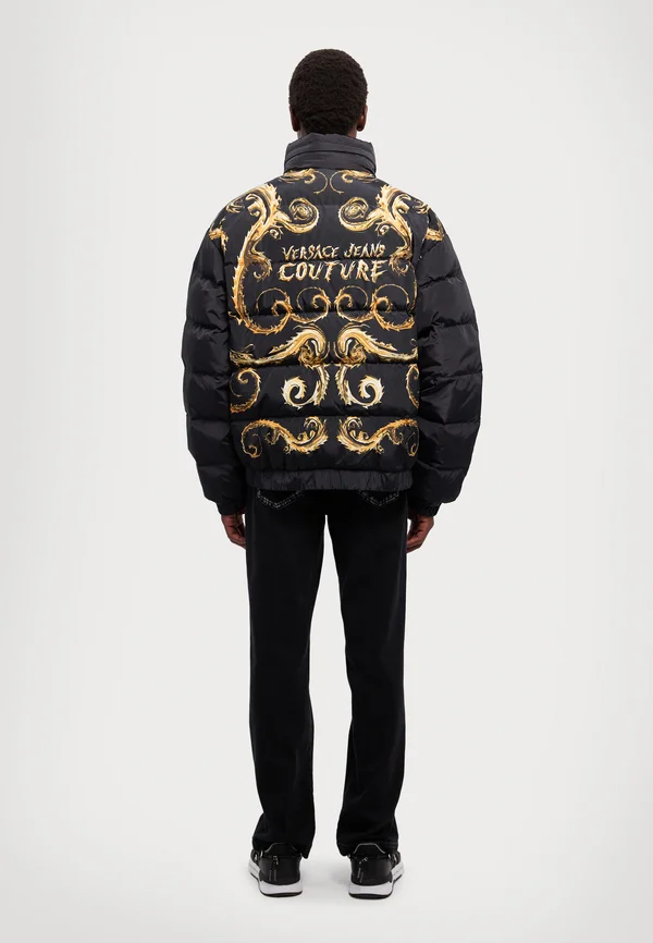 CHROMO BACK - Daunenjacke - black/gold