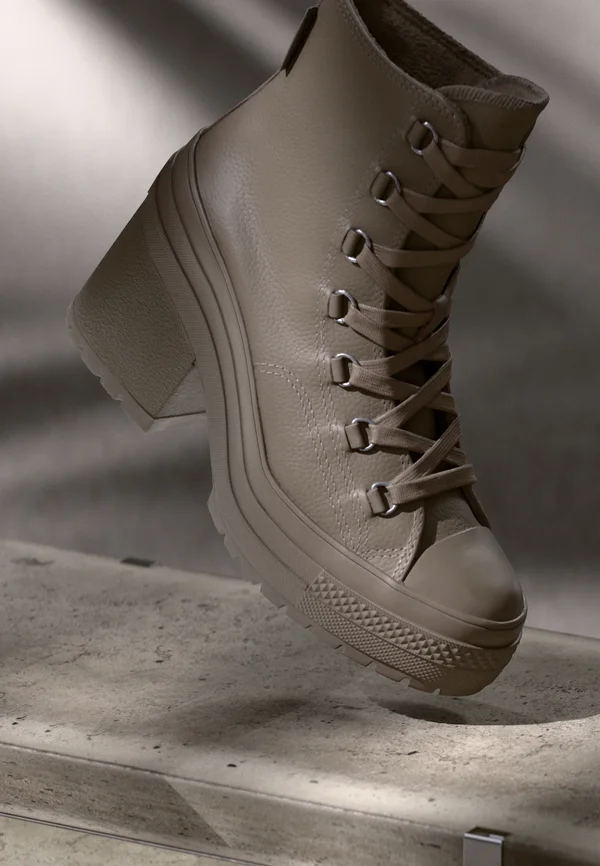 CHUCK 70 DE LUXE HEEL PLATFORM - Sneaker high - classic taupe