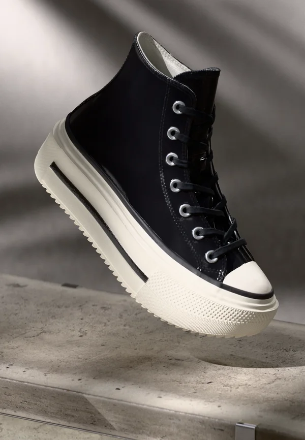CHUCK TAYLOR ALL STAR LIFT DOUBLE STACK PLATFORM - Sneaker high - black/egret
