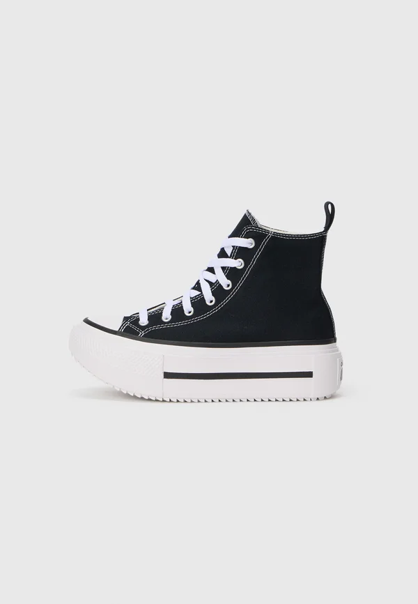 CHUCK TAYLOR ALL STAR LIFT DOUBLE STACK UNISEX - Sneaker high - black/white/egret