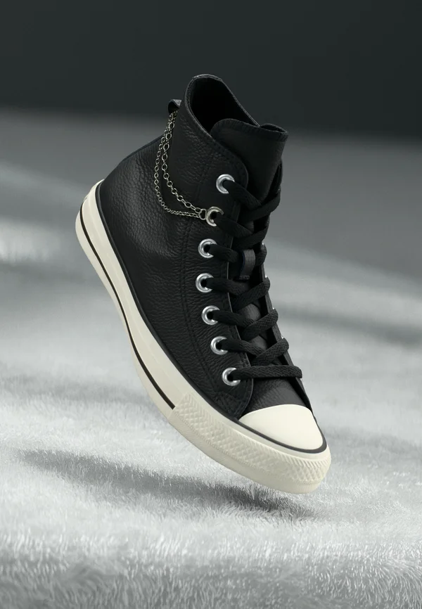CHUCK TAYLOR ALL STAR - Sneaker high - black/silver-coloured/egret