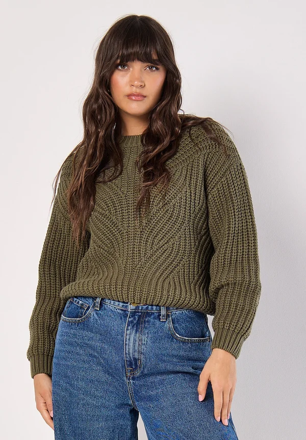 CHUNKY CABLE  - Strickpullover - khaki