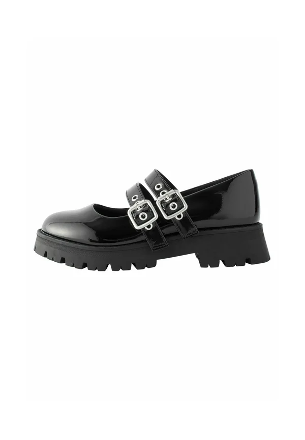 CHUNKY DOUBLE BUCKLE MARY JANE SCHOOL - REGULAR FIT - Riemchenballerina - black patent