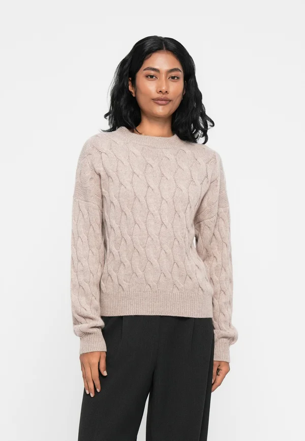 CHUNKY O NECK  - Strickpullover - sand