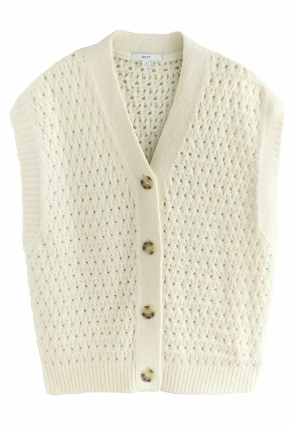 CHUNKY OPEN THROUGH - Strickjacke - ecru