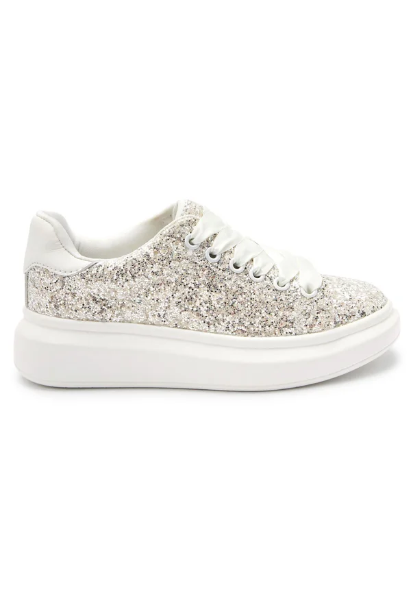 CHUNKY  - Sneaker low - ivory cream glitter
