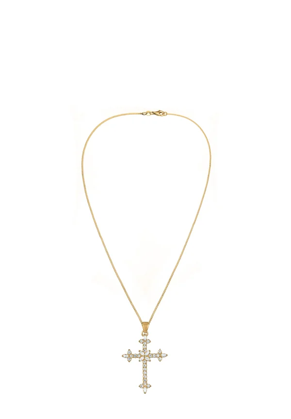 CHUNKY SPARKLING CROSS - Halskette - gold-coloured