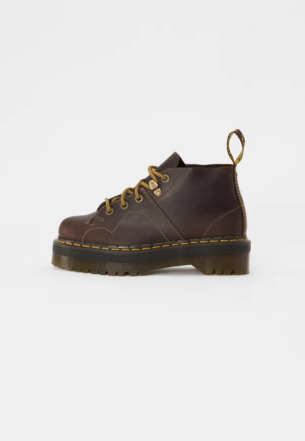 CHURCH QUAD UNISEX - Schnürstiefelette - dark brown crazy horse