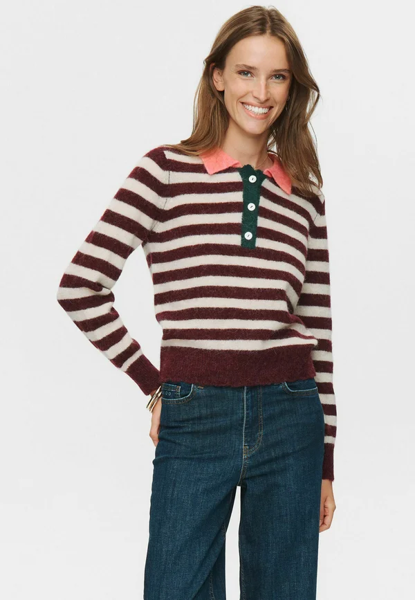 CIARA RIETTE STRIPE - Strickpullover - winetasting