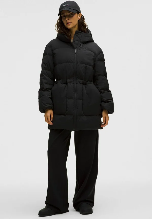 CINCH-WAIST DOWN - Daunenmantel - black