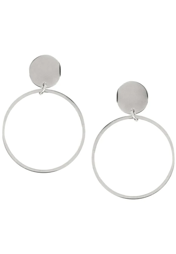 CIRCLE HOOPS - Ohrringe - silberfarben
