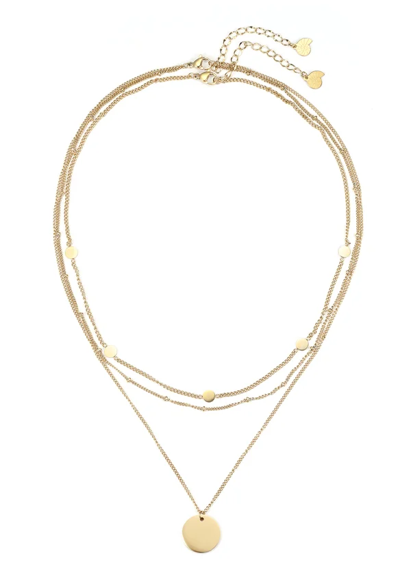 CIRCLE LAYERING SET - Halskette - goldfarben