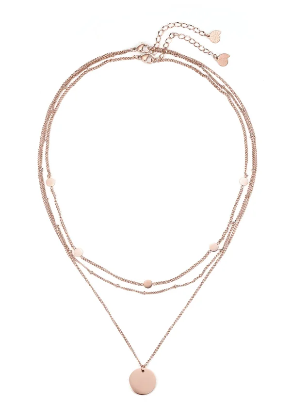 CIRCLE LAYERING SET - Halskette - rose gold-coloured