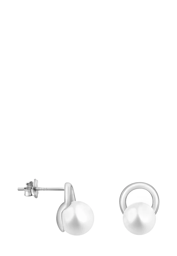 CIRCLE PEARL - Ohrringe - silver-coloured