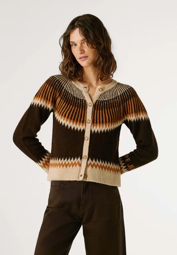CISSY - Strickjacke - chocolate brown