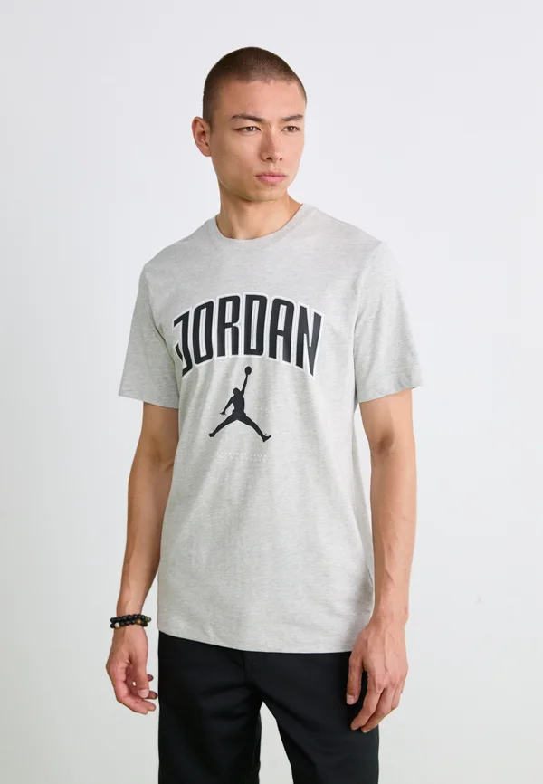 CITY CREW - T-Shirt print - grey heather/black