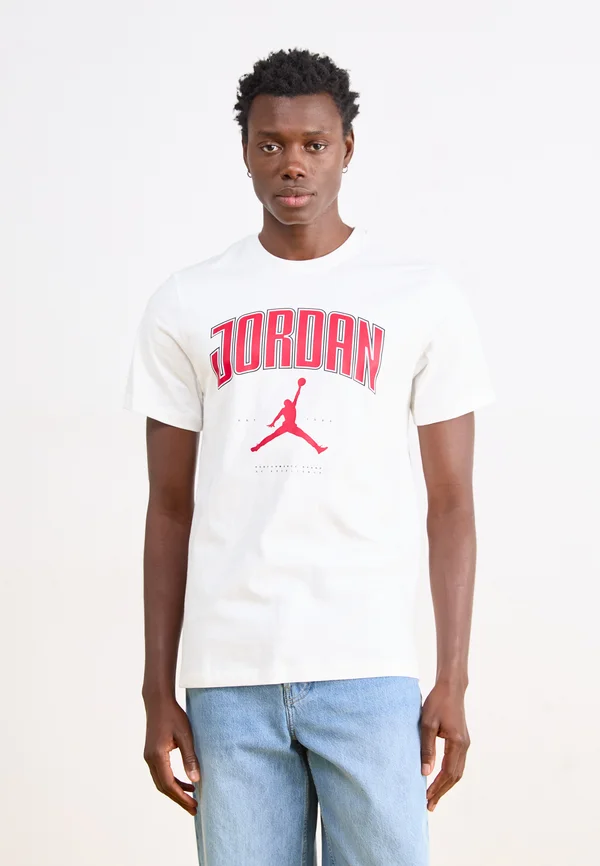 CITY CREW - T-Shirt print - white/gym red