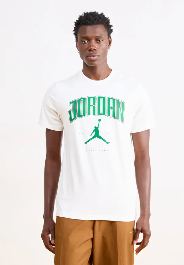CITY CREW - T-Shirt print - white/pine green