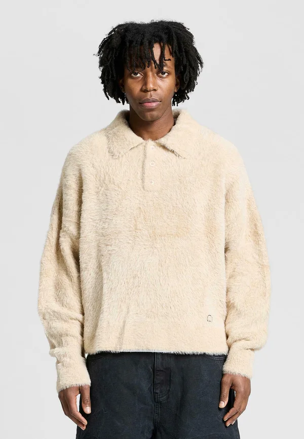CLAIR FURRY  - Strickpullover - sand