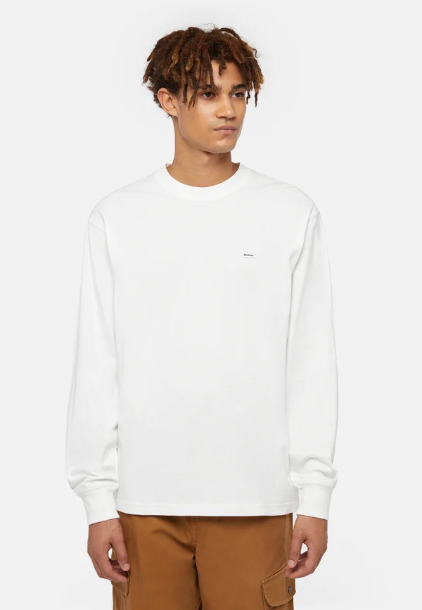 CLANCY HEAVYWEIGHT TEE LS - Langarmshirt - white