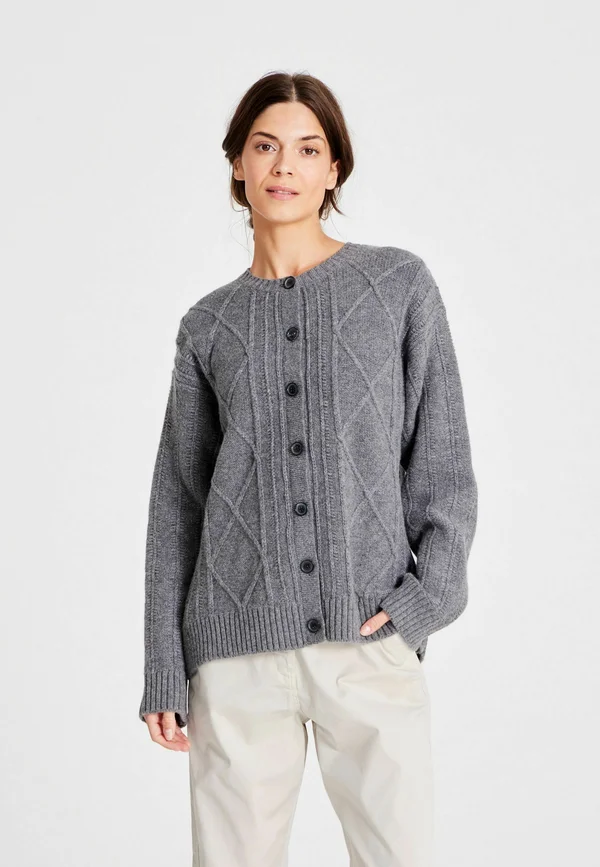 CLARA - Strickjacke - grafitti grey melangé