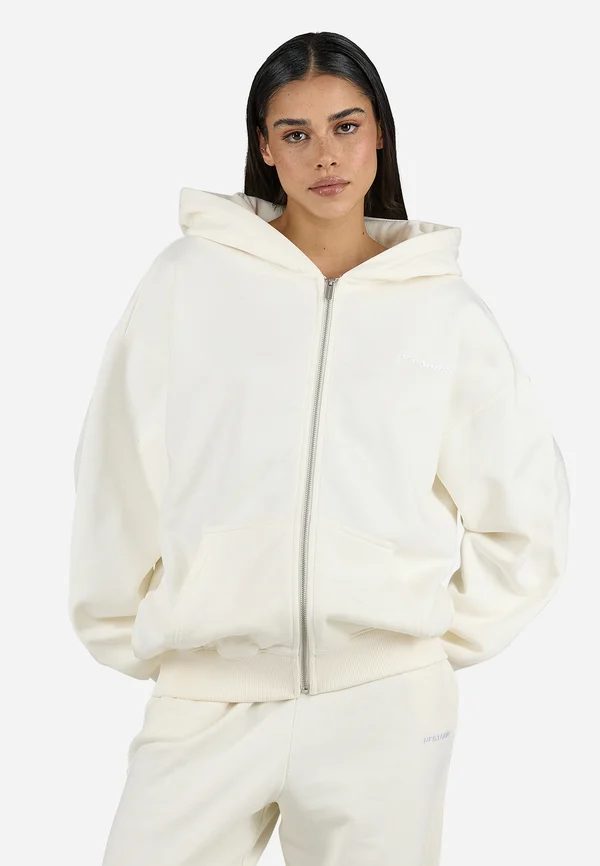 CLARITA OVERSIZED - Sweatjacke - washed unbleached white gum