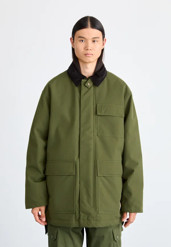 CLARTON COAT - Kurzmantel - office green/black