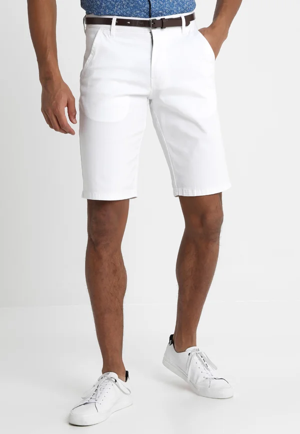 CLASSIC CHINO BELT - Shorts - white