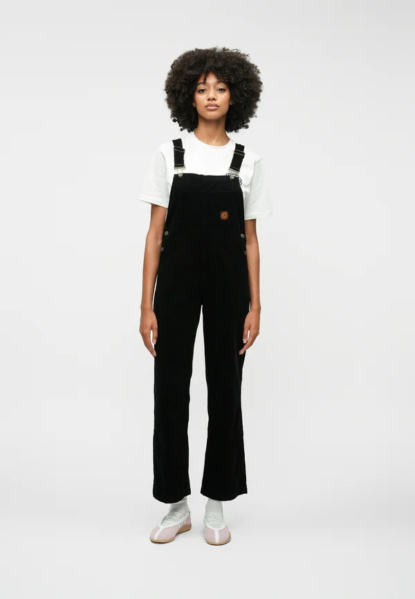CLASSIC LABEL DUNGAREES - Latzhose - black