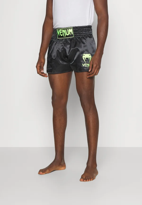 CLASSIC MUAY THAI SHORTS - Kurze Sporthose - black/neo yellow