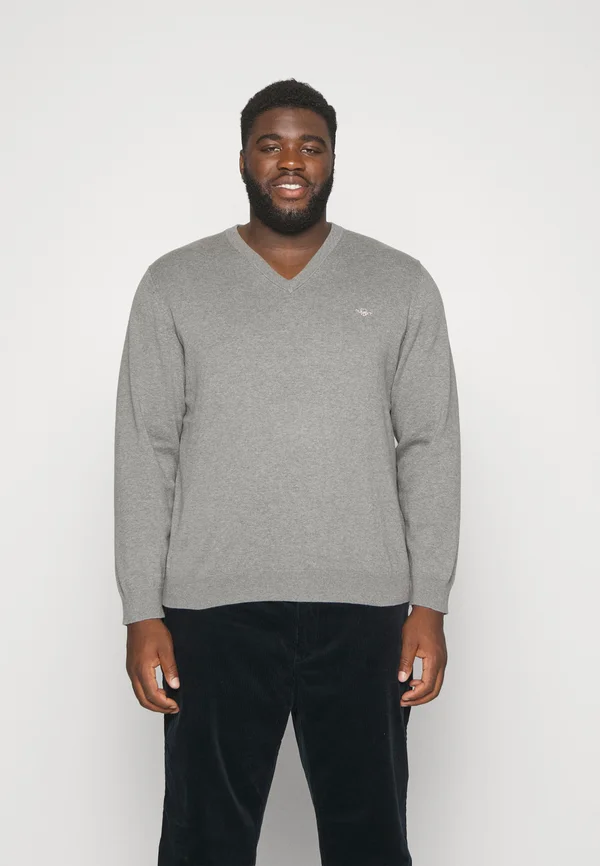 CLASSIC - Strickpullover - dark grey melange
