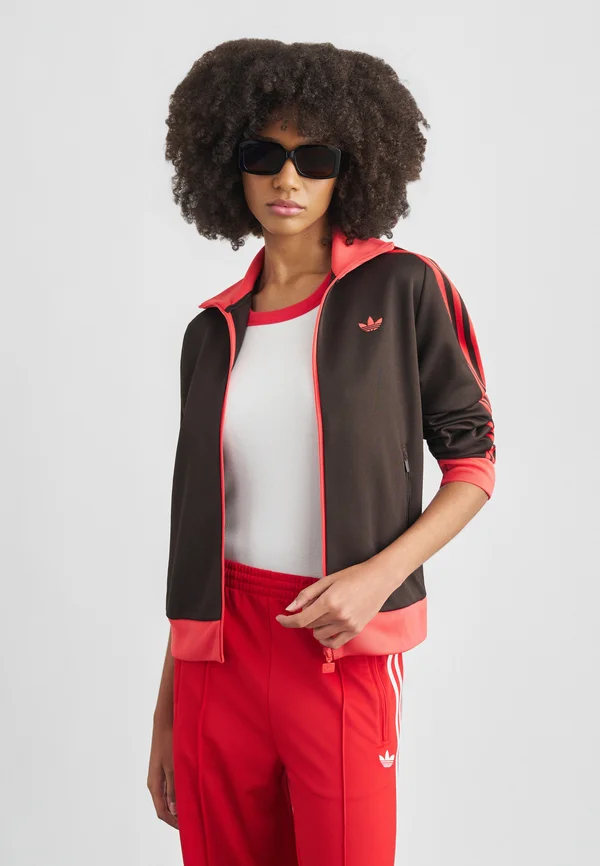 CLASSIC TT - Sweatjacke - aurora coffee/semi lucid red