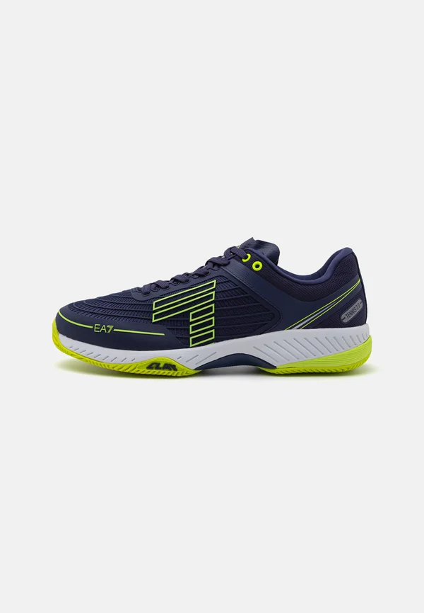 CLAY - Tennisschuh für Sandplätze - medieval blu/yellow fluo